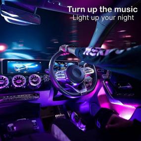 img 2 attached to 🚗 Mega Racer RGB Interior Car Lights - 48 LED Strip Lights for Car, Over 16 Million Colors, Music Sync App Control with iPhone Android, Waterproof Under Dash Car Lighting Kit, USB DC 12V