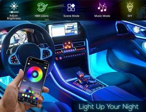 img 3 attached to 🚗 Mega Racer RGB Interior Car Lights - 48 LED Strip Lights for Car, Over 16 Million Colors, Music Sync App Control with iPhone Android, Waterproof Under Dash Car Lighting Kit, USB DC 12V