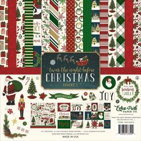 img 2 attached to Echo Park Paper Company Night Before Christmas Collection Kit Vol. 1: A Festive Holiday Crafting Essential
