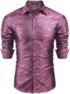 👔 coofandy luxury sleeve wedding button shirts: exquisite men's clothing for the special occasion logo