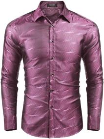 img 3 attached to 👔 COOFANDY Luxury Sleeve Wedding Button Shirts: Exquisite Men's Clothing for the Special Occasion