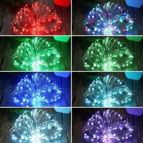 img 2 attached to 🔌 Enhanced ErChen 64 Modes 7 Colors + Multicolor LED String Lights: Plug in RF Remote 50 FT 150 Upgraded RGB LEDs Color Changing Silver Copper Wire Fairy Lights with Timer for Indoor Outdoor Christmas
