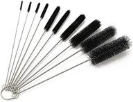 🧼 10pcs 8 inches nylon tube brush set for efficient cleaning of pipes, straws, glasses, keyboards, jewelry, beakers & more logo