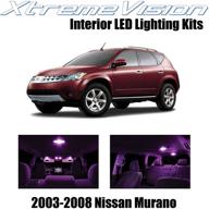 xtremevision interior led for nissan murano 2003-2008 (9 pieces) pink interior led kit installation tool logo