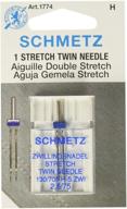 🪡 schmetz 1774 twin stretch machine needles - size 2.5/75 - 1ct - (2 pack) - high quality sewing needles! logo