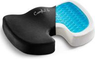 🪑 comfilife gel enhanced seat cushion: orthopedic memory foam solution for tailbone pain, sciatica & back pain relief - office chair & car seat cushion (black) logo