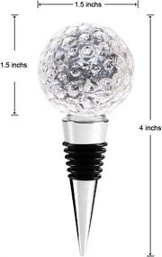 img 3 attached to 🍾 AXAYINC 1pcs Elegant Crystal Wine and Beverage Bottle Stopper - Zinc Alloy & Glass Reusable Plug in Gift Box (1Golf)