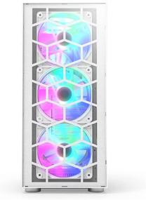 img 2 attached to Монтек X3 Гласс: Премиум 6 шт. вентиляторов RGB ATX Mid-Tower игровой корпус - высокая вентиляция, белый