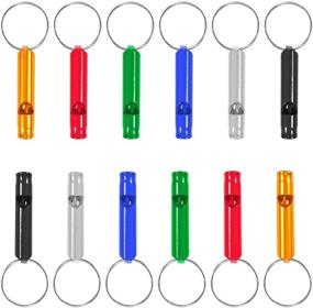 img 1 attached to 🔊 Multipurpose Set of 12 Extra Loud Whistles for Outdoor Sports, Camping, Hunting, and Emergency Situations - Lightweight Aluminium Key Chain Signals