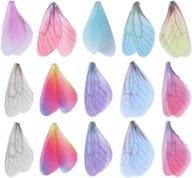 🦋 nuobesty dragonfly wing charms artificial butterfly wings jewelry charms earrings pendant 50pcs - random color logo