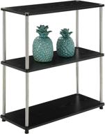 📚 convenience concepts designs2go 3 tier bookshelf: efficient organizational solution in black логотип