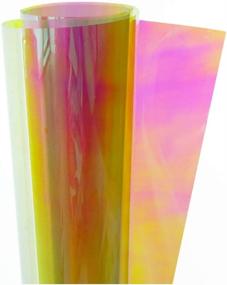 img 4 attached to 🌈 HOHOFILM 54"x20" Iridescent Window Film - Rainbow Effect Glass Sticker Self-Adhesive Decorative Chameleon Color