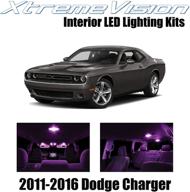 xtremevision внутренний светодиод для dodge challenger 2011-2016 (16 штук) розовый комплект внутренних светодиодов с инструментом для установки логотип