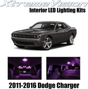 img 4 attached to XtremeVision Внутренний светодиод для Dodge Challenger 2011-2016 (16 штук) Розовый комплект внутренних светодиодов с инструментом для установки