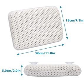 img 1 attached to 🛁 Premium Spa Bath Pillow with Powerful Suction Cups - Soft Bathtub Pillow for Ultimate Neck and Shoulder Support - Ideal for Hot Tub, Jacuzzi, and Spa Sessions