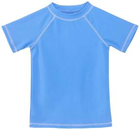 img 2 attached to 🏊 Boys' Swimwear: Protective Short Sleeve Athletic Clothing for Safe and Fun Swimming