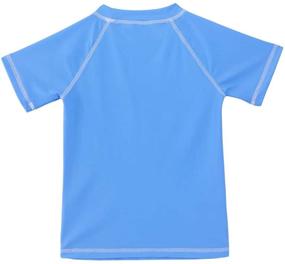 img 1 attached to 🏊 Boys' Swimwear: Protective Short Sleeve Athletic Clothing for Safe and Fun Swimming