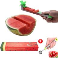 🍉 yueshico stainless steel watermelon slicer cutter knife corer with melon baller scoop - essential kitchen gadget for fruits and vegetables logo