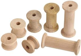 img 1 attached to 🔨 Chenille Kraft 3570 Craft Spool - 1/2 by 2 Inches - Wooden Material