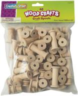 🔨 chenille kraft 3570 craft spool - 1/2 by 2 inches - wooden material logo