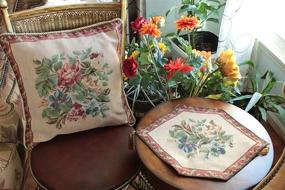 img 3 attached to Tache Floral Bordered Cushion Cover