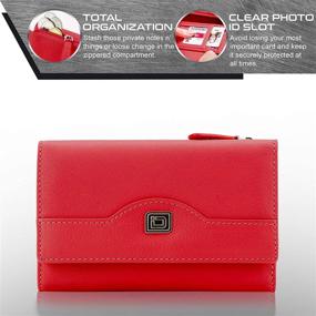 img 2 attached to 💼 Stylish RFID Leather Trifold Wallet for Women - A Perfect Blend of Elegance and Security
