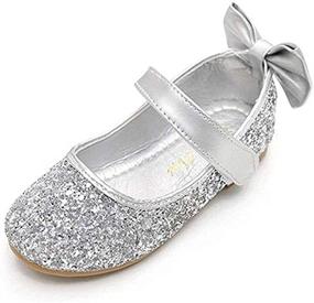 img 4 attached to YING LAN Round Toe Sparkle Ballerina Girls' Flats Shoes