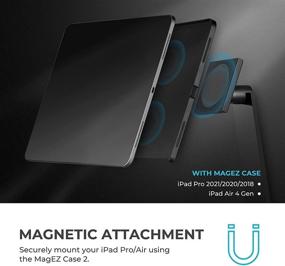 img 3 attached to Подставка PITAKA Magnetic MagEZ: настраиваемый держатель для iPad и планшета с беспроводной зарядкой мощностью 15 Вт, совместимый со всеми планшетами и MagEZ Case 2 для iPad Pro/Air