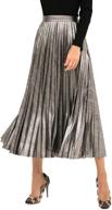 💃 stunning indjxnd sequin pleated midi skirts: holiday flowy metallic tulle sparkle maxi skirt for women (plus size) logo