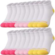 anpn low cut socks 18 pairs: cushioned non slip athletic socks for toddler boys 2-8 years logo