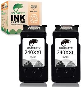 img 4 attached to COLORETTO Printer Ink Cartridge Replacement for Canon PG-240XXL, 240 XL & 240 XXL (2 Black) - Compatible with Pixma & MG Series Printers - Combo Pack