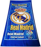 🏖️ official real madrid football club beach towel: super soft, absorbent towel for bath, swimming pool, and gym use logo