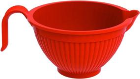 img 4 attached to 🥣 Nordic Ware 10-Cup Better Batter Bowl in Red - Improve Your Baking Experience!