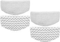 🧽 pack of 4 washable microfiber steam mop pads replacement | compatible with bissell powerfresh steam mop 1940 1440 1544 1806 2075 series | fits models 19402 19404 19408 1940a 1940q 1940t 1940w logo