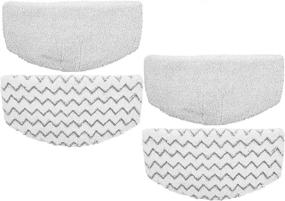 img 4 attached to 🧽 Pack of 4 Washable Microfiber Steam Mop Pads Replacement | Compatible with Bissell Powerfresh Steam Mop 1940 1440 1544 1806 2075 Series | Fits Models 19402 19404 19408 1940A 1940Q 1940T 1940W