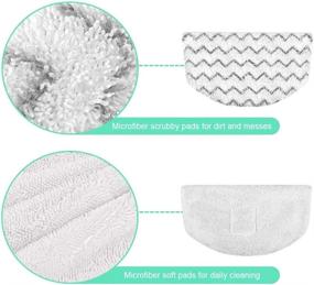 img 3 attached to 🧽 Pack of 4 Washable Microfiber Steam Mop Pads Replacement | Compatible with Bissell Powerfresh Steam Mop 1940 1440 1544 1806 2075 Series | Fits Models 19402 19404 19408 1940A 1940Q 1940T 1940W