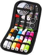 🧵 bloss sewing kit: compact mini sewing supplies for home emergencies - includes essential threads, needles, and basic sewing kit for adults, kids, beginners, and travellers in black logo