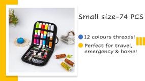 img 3 attached to 🧵 Bloss Sewing Kit: Compact Mini Sewing Supplies for Home Emergencies - Includes Essential Threads, Needles, and Basic Sewing Kit for Adults, Kids, Beginners, and Travellers in Black