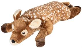 img 4 attached to Fuzzy Spotted Fawn Body Pillow by Plow & Hearth 90268 - Pack of 1 in Light Brown