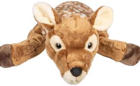 img 3 attached to Fuzzy Spotted Fawn Body Pillow by Plow & Hearth 90268 - Pack of 1 in Light Brown