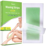 wax strips hair removal kit for women - 32 count large size strips, ideal for arms, legs, brazilian, and bikini logo