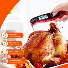 img 3 attached to Befano Instant Read Meat Thermometer - Digital Thermometer for Grilling, Oven, Kitchen, Cooking, BBQ - Waterproof, Backlit, Ideal for Candy, Jam, Milk