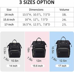 img 1 attached to 🎒 Stylish 17-Inch Laptop Backpack for Women - Ideal Travel & Work Bag with USB Port, Black Design