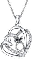 tiger rider sterling silver animal necklace: lovely heart pendant necklace for women and girls - owl/toy bear jewelry gift logo