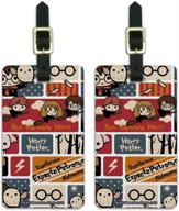 harry potter pattern luggage carry logo