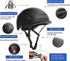 img 1 attached to Urban Commuter Adult Bike Helmet with Rear Light - Lightweight and Adjustable Multi-Sport Helmet for Men and Women - Ideal for Cycling, Skateboarding, and More