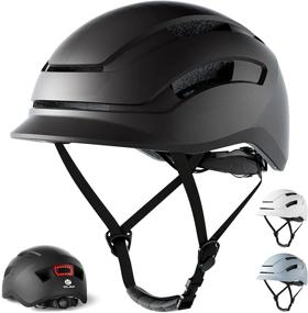 img 4 attached to Urban Commuter Adult Bike Helmet with Rear Light - Lightweight and Adjustable Multi-Sport Helmet for Men and Women - Ideal for Cycling, Skateboarding, and More