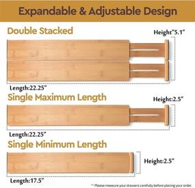 img 4 attached to Dividers Adjustable Separators Expandable Bathroom Storage & Organization and Clothing & Closet Storage