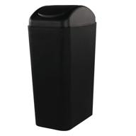 🗑️ ramddy slim black trash can, modern wastebasket, 14 liter commercial garbage bin with enhanced seo logo