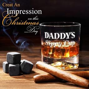 img 1 attached to 🎁 Gifts for Men, Dad's Whiskey Glass - Daddy's Sippy Cup, Stocking Stuffers, Funny Christmas Birthday Gag Gifts Ideas for New Dads, Father, Husband, Papa from Daughter, Son, Kids - Cool Bourbon, Scotch Presents